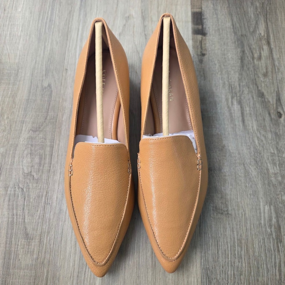 Cole Haan Women's Valentina Pointed Toe Block Heel Loafers Women 8 New w/Box